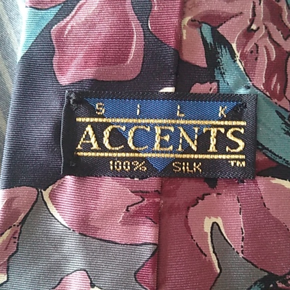 Mens Tie Silk Accents - Picture 2 of 2